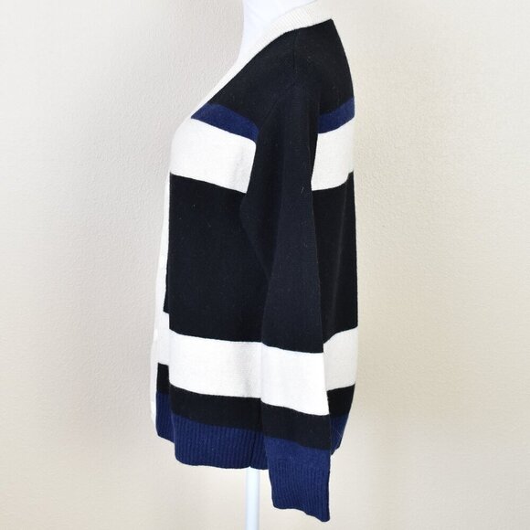 COS Knit Stripe V-Neck Wool Cardigan Sweater - S - Picture 5 of 11